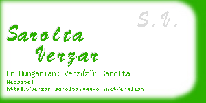 sarolta verzar business card